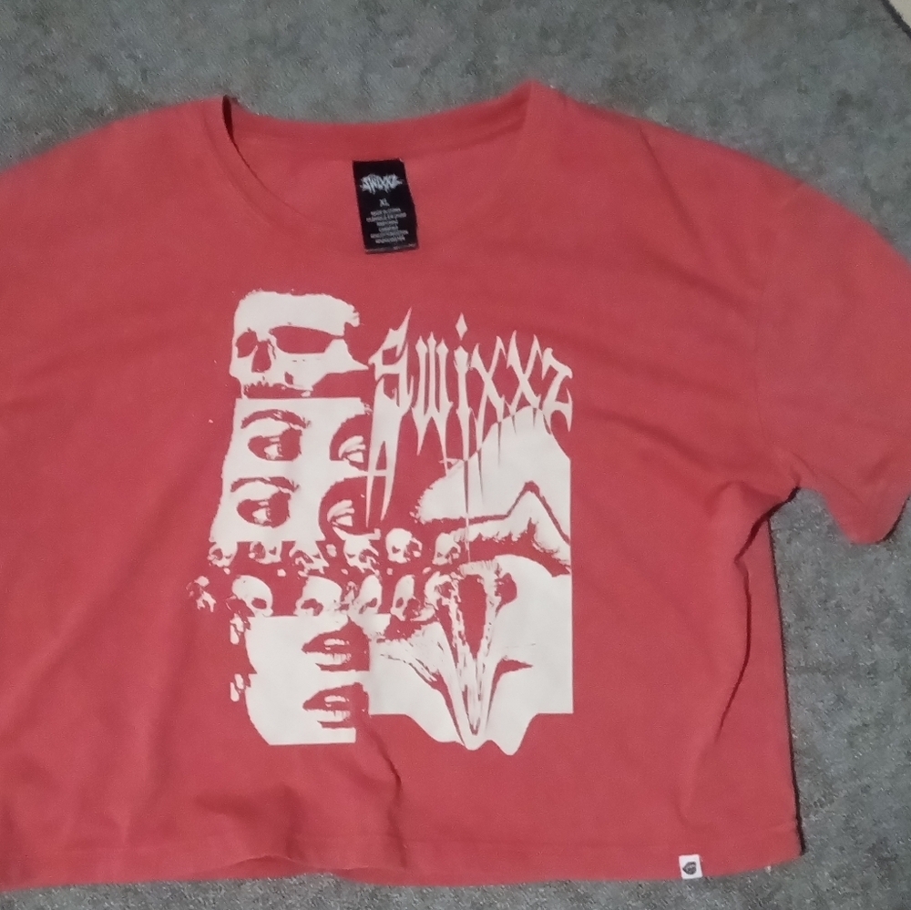 Swixxz Photo Op Crop Top.  Gothic, Size Xl